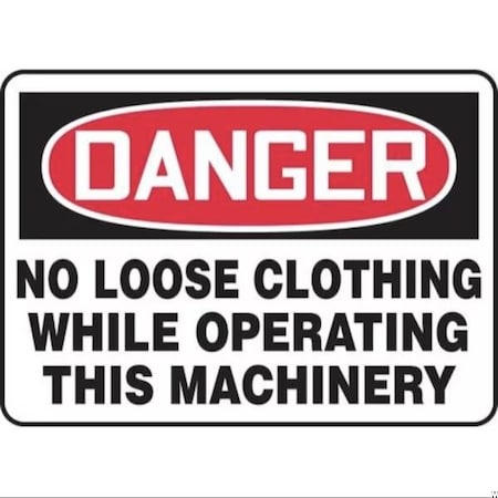 Accuform OSHA DANGER SAFETY SIGN  NO LOOSE FRMEQM147XV FRMEQM147XV